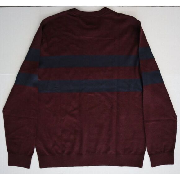 GAP 730479-02 Men's Sz Large Navy Burgundy Striped Crewneck Sweater - Picture 8 of 8